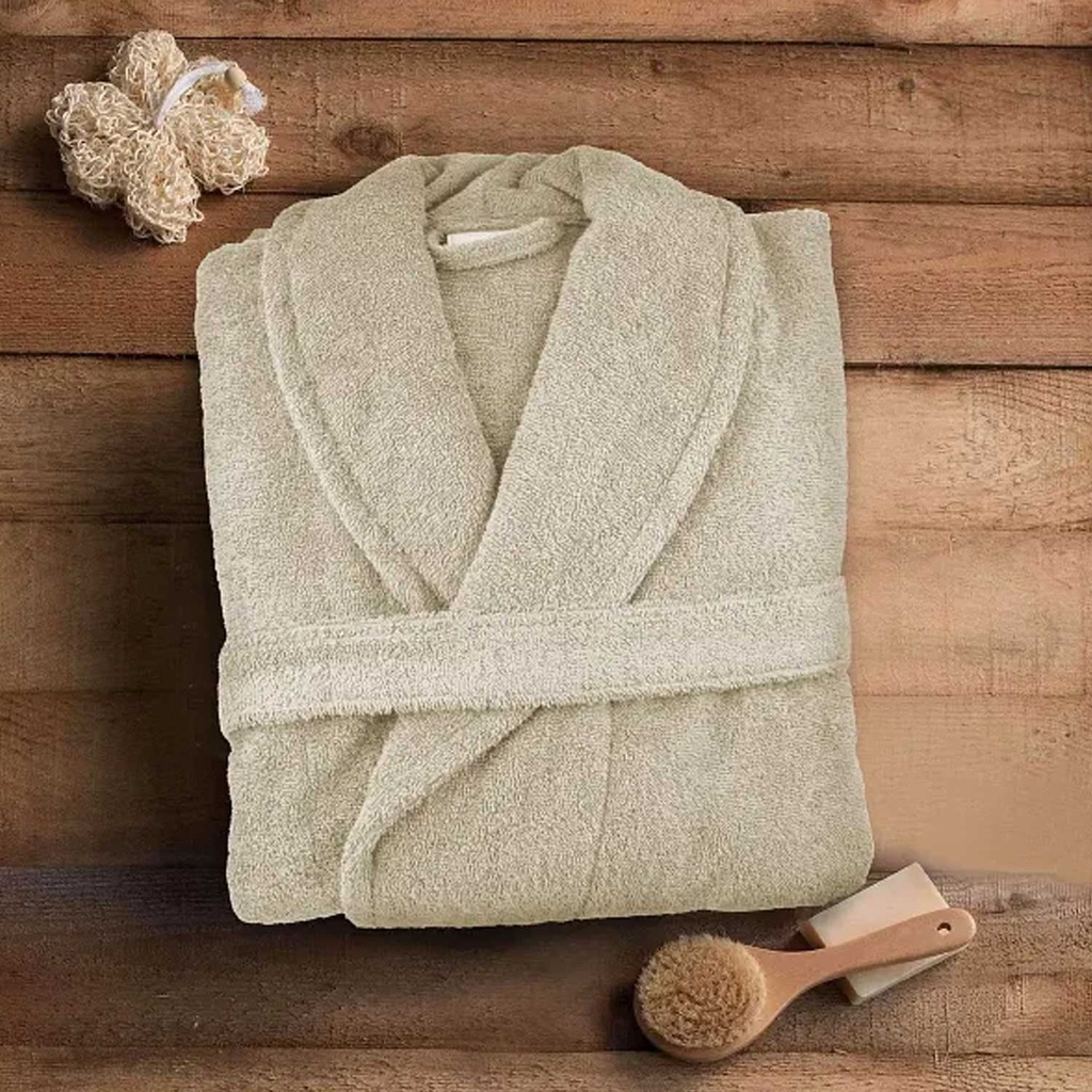 360 HOME BATHROBE BEIGE UNISEX LARGE 1KG