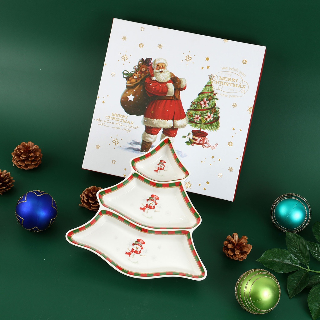 360 HOME CHRISTMAS PLATE 24CM*24CM*4.2CM SQUARE