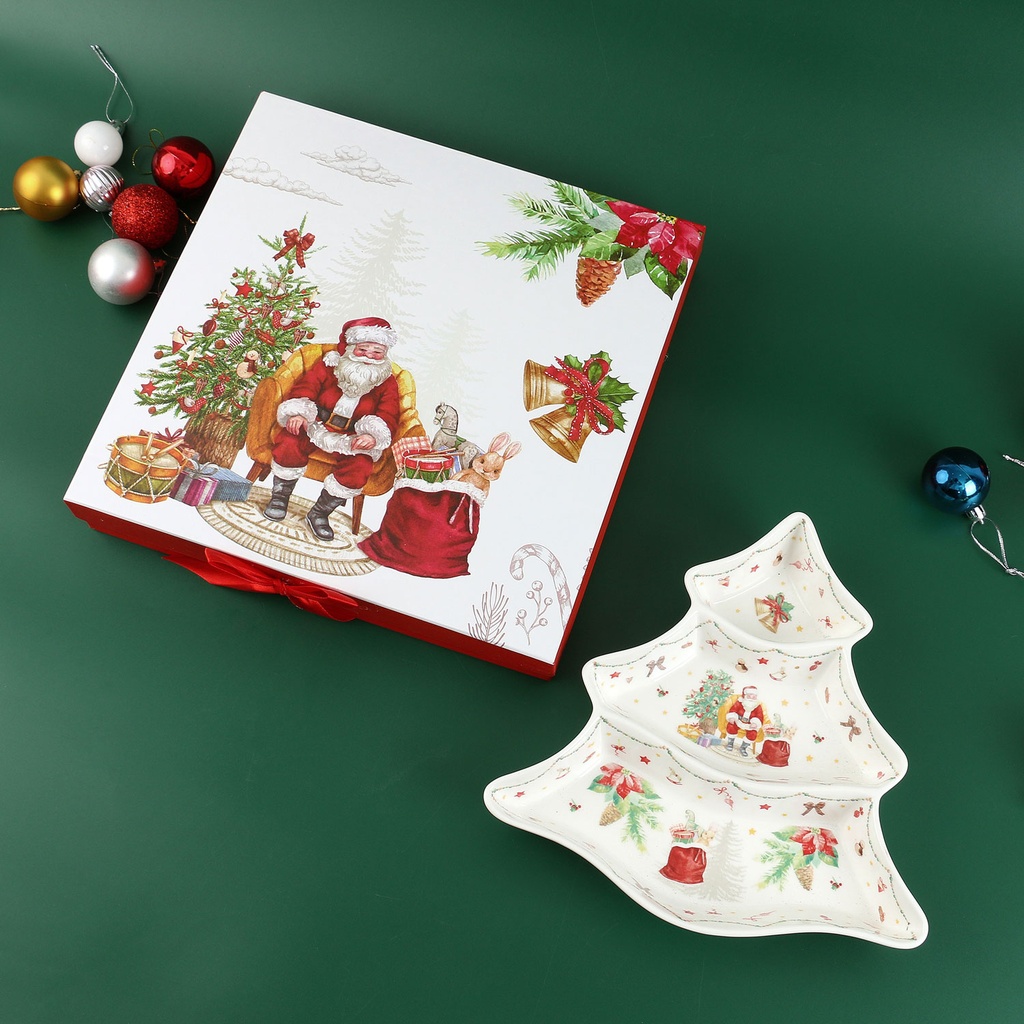 360 HOME CHRISTMAS PLATE 24CM*24CM*4.2CM SQUARE
