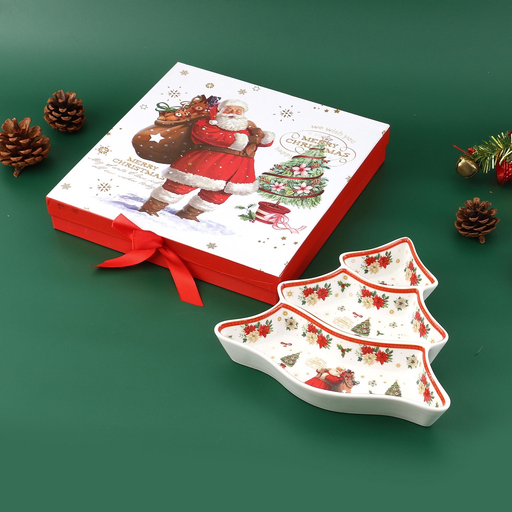 360 HOME CHRISTMAS PLATE 24CM*24CM*4.2CM SQUARE