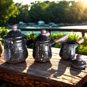 360 HOME COFFEE POT W/LID & DECOR 8/10/11 ENAMEL