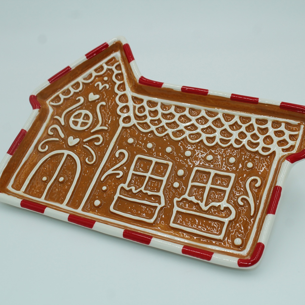 360 HOME GINGERBREAD HOUSE+ORNAMENTAL PATTERN