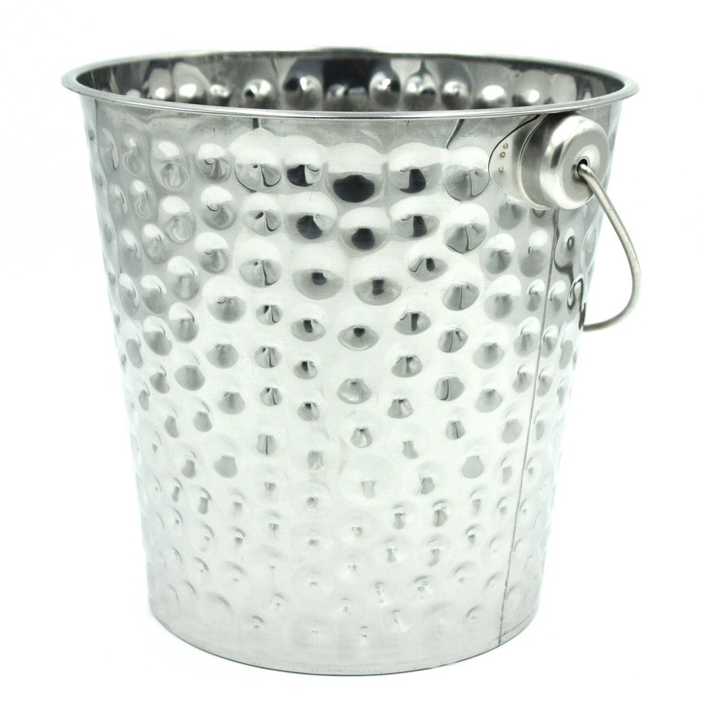 360 HOME ICE BUCKET HAMMERED 26CM 10LTR STAINLESS