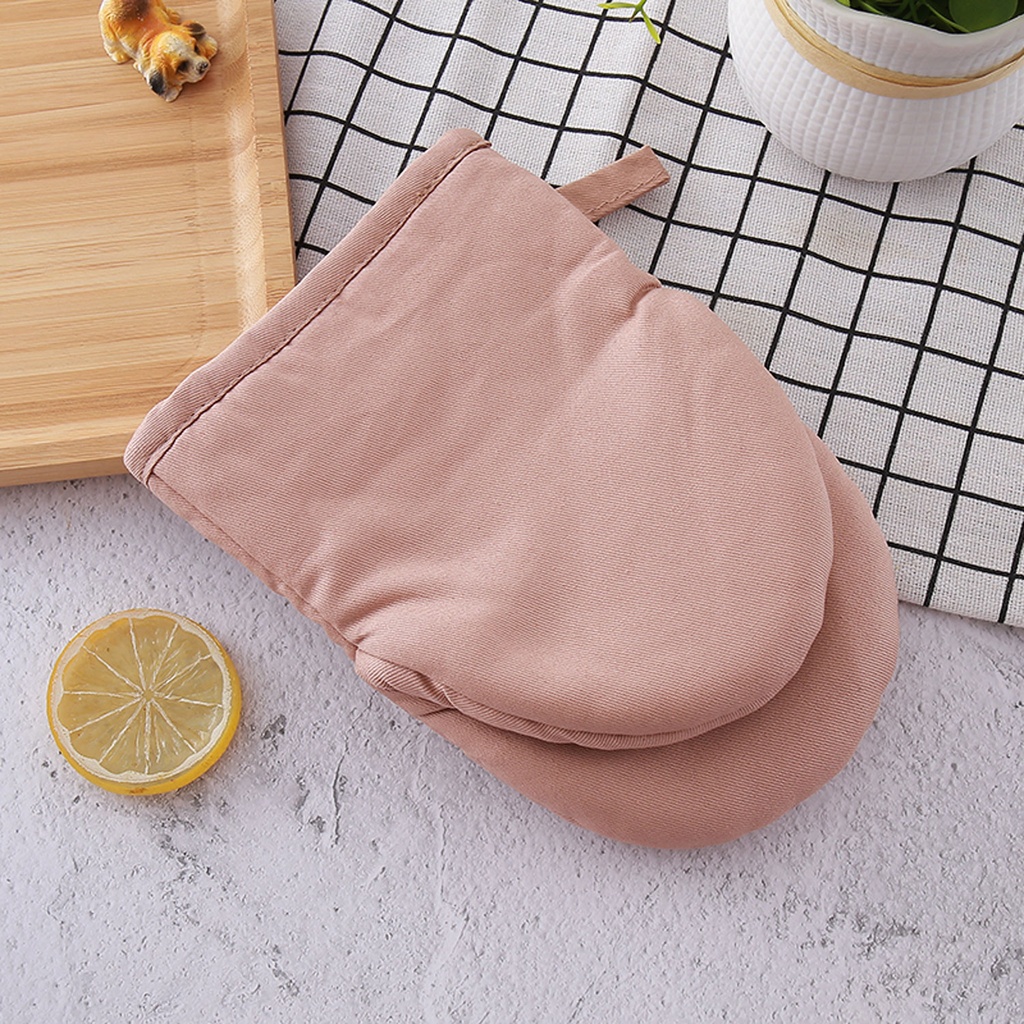360 HOME MINI MITT KITCHEN GLOVES KAKI PLAIN