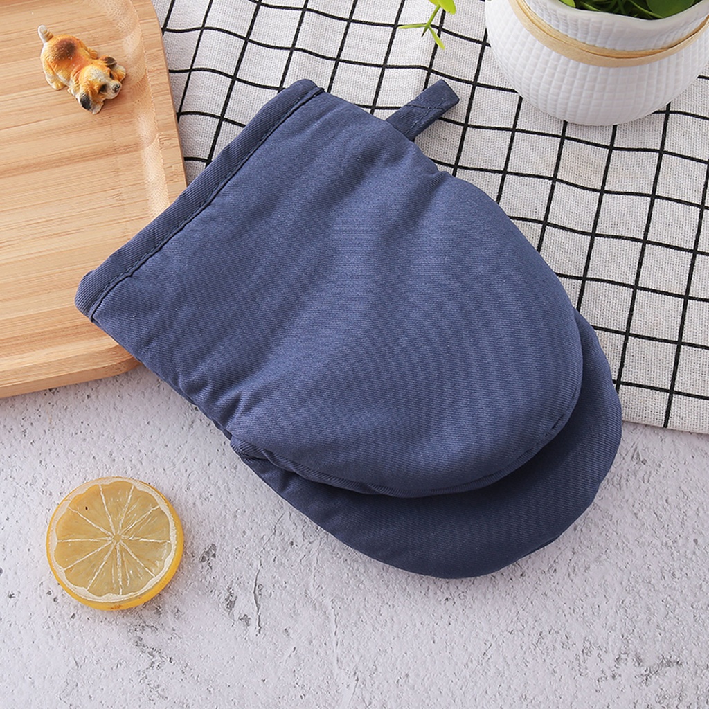 360 HOME MINI MITT KITCHEN GLOVES NAVY BLUE PLAIN