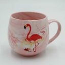 360 HOME MUG CERAMIC LIGHT GREY&LIGHT PINK MARBLED