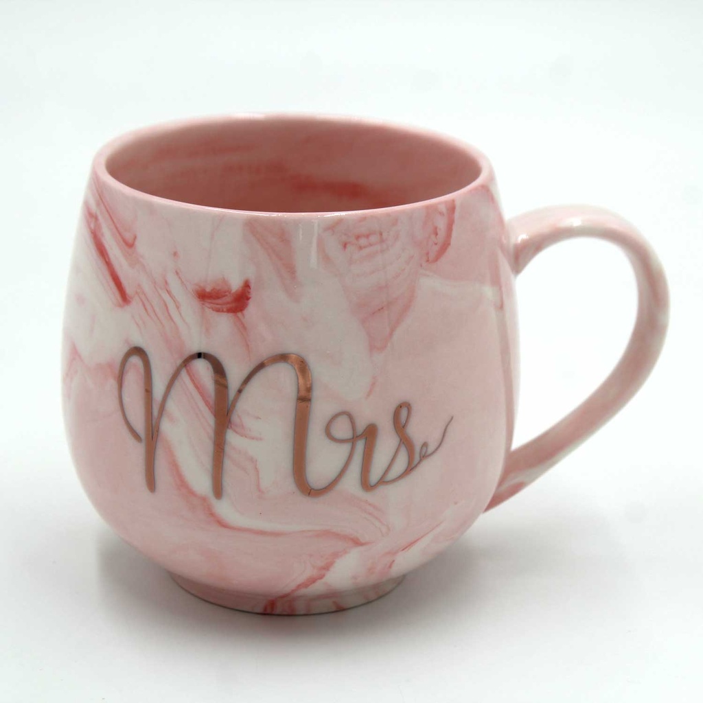 360 HOME MUG CERAMIC MARBLED SET PINK&BLUE MR&MR