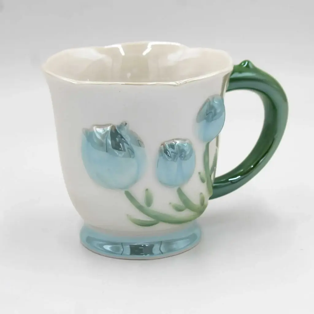 360 HOME MUG CERAMIC TULIP 3D PASTEL BLUE