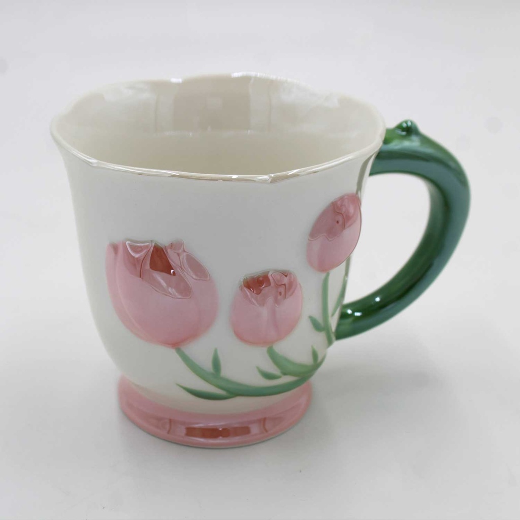 360 HOME MUG CERAMIC TULIP 3D PASTEL YELLOW