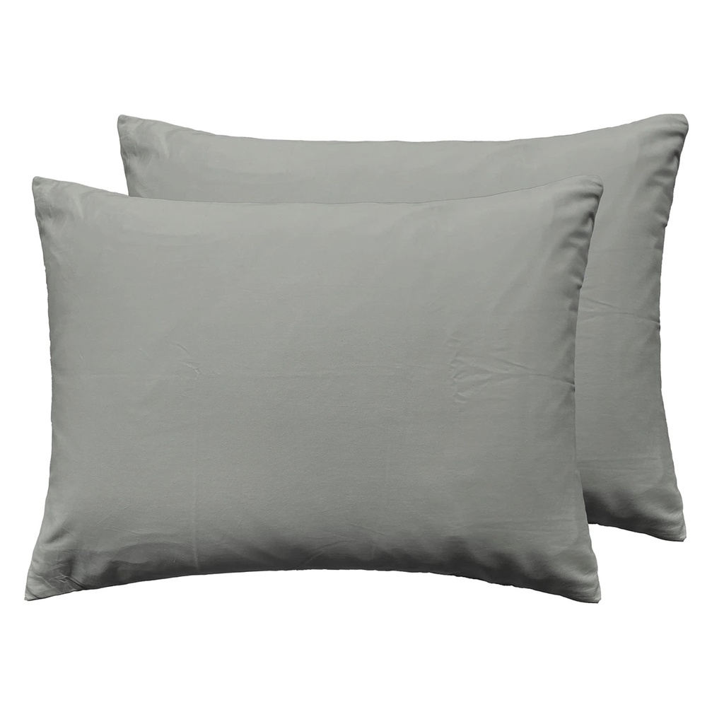 360 HOME PILLOW CASE 50*70 GREY MICROFIBER