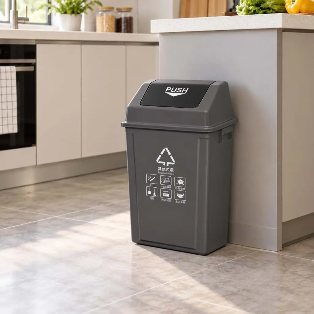 360 HOME PLASTIC BIN 40*27.5*47+13.5 40L SWIG LID