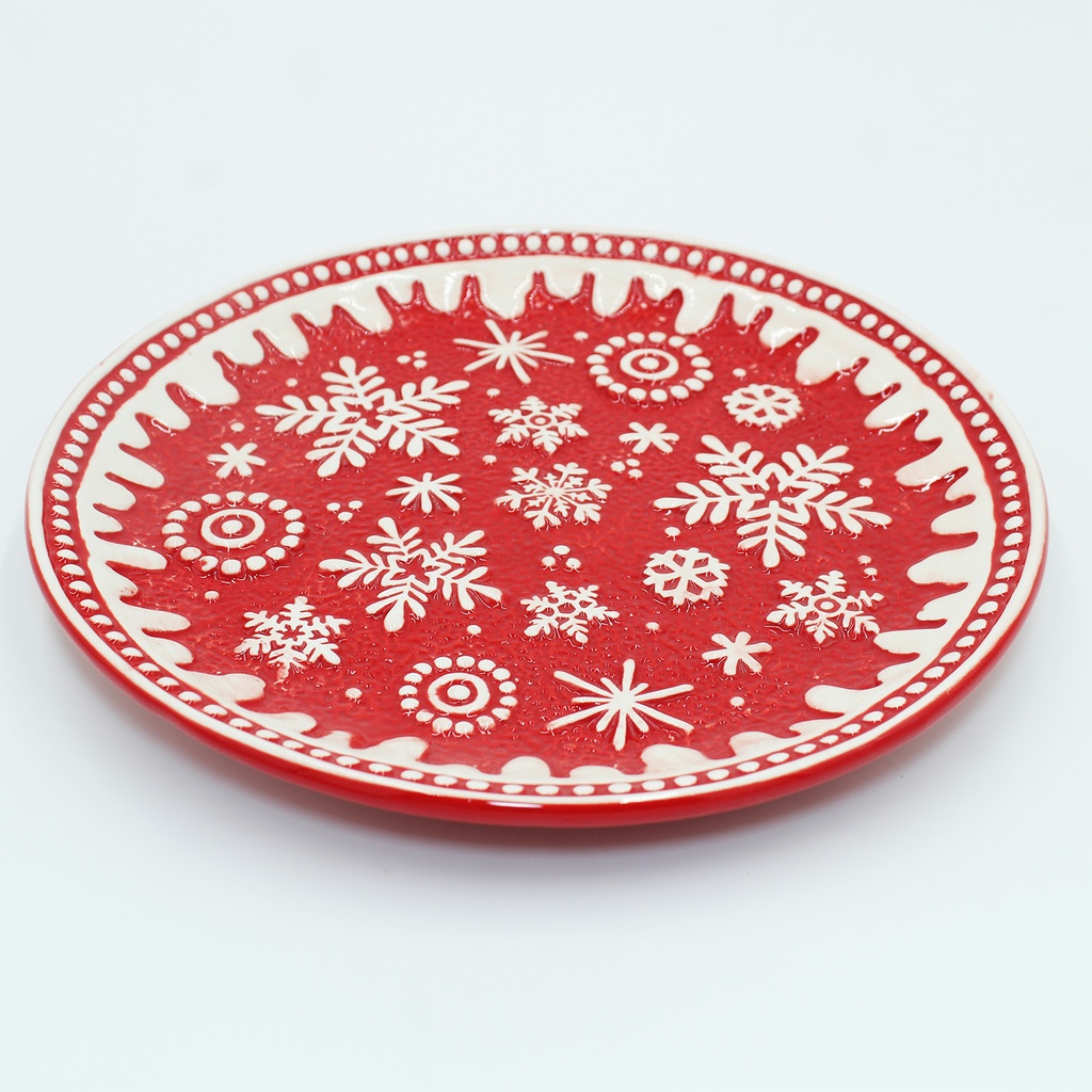 360 HOME PLATE CHRISTMAS CERAMIC ROUND 22*22*2CM