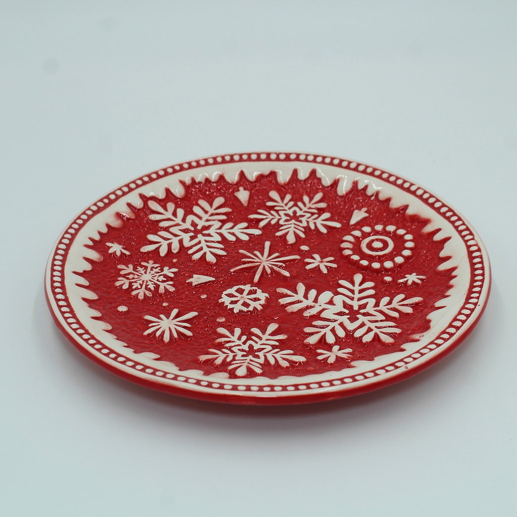 360 HOME PLATE CHRISTMAS CERAMIC ROUND 27*27*3