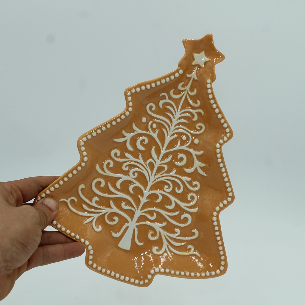 360 HOME PLATE CHRISTMAS CERAMIC TREE GLOSSY