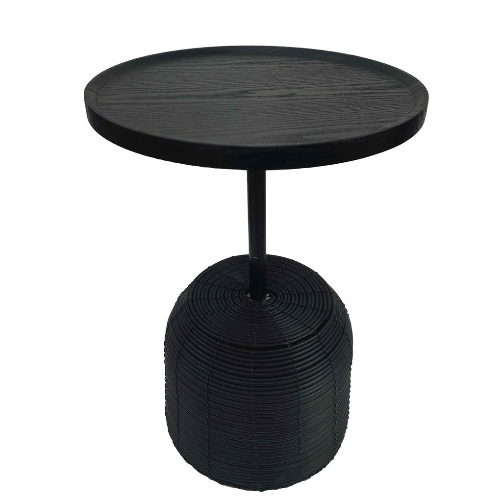 360 HOME TABLE INDOOR 40*40*56 RATAN & WOOD