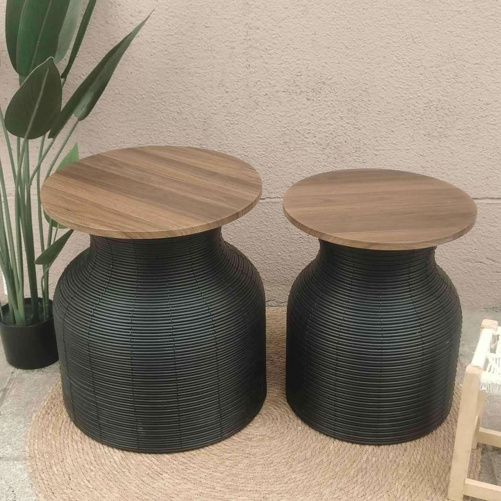 360 HOME TABLE WOODEN "40*40*47
45*45*51 BLACK
