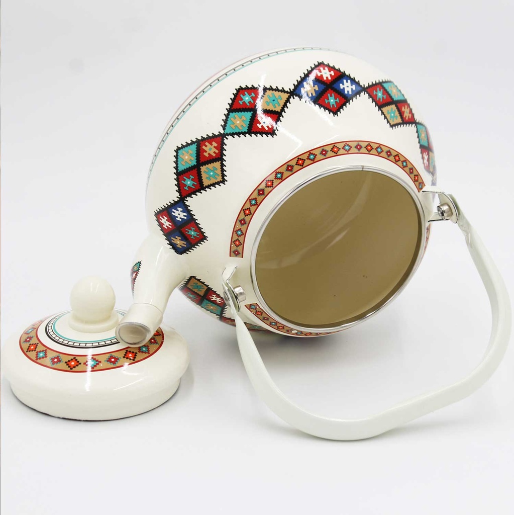 360 HOME TEA POT 1.5LTR OFF WHITE COLORED LOSANGE