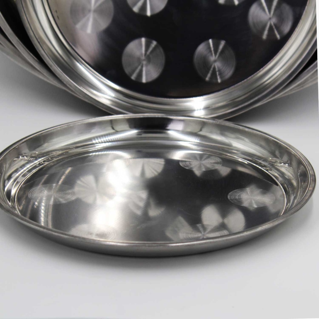 360 HOME TRAY ROUND 35CM/36.2KGS STAINLESS STEEL