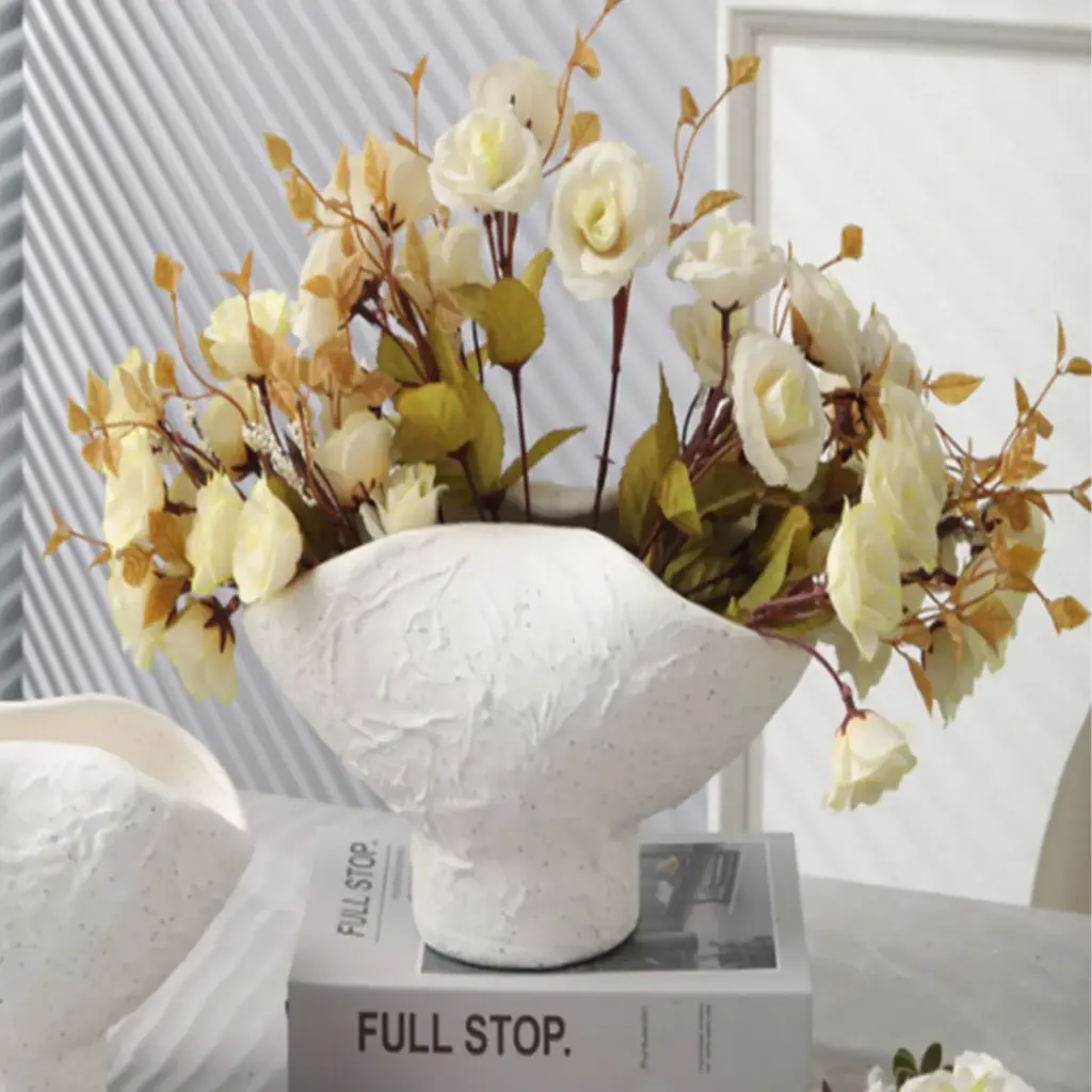 360 HOME VASE CERAMIC WHITE MATT 26*14*14