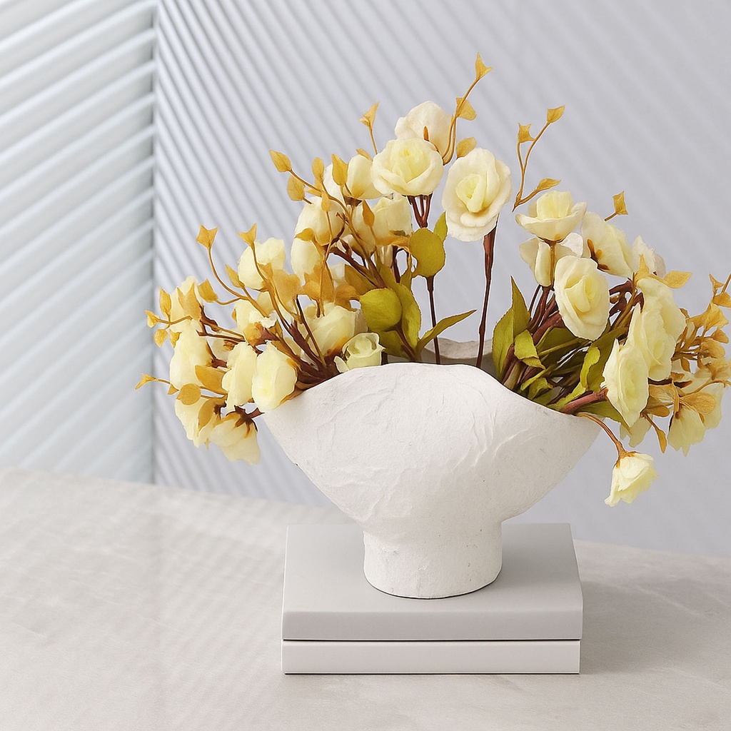 360 HOME VASE CERAMIC WHITE MATT 26*14*14