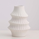 360 HOME VASE CERAMIC WHITE MATT H20.5 WD14 D5