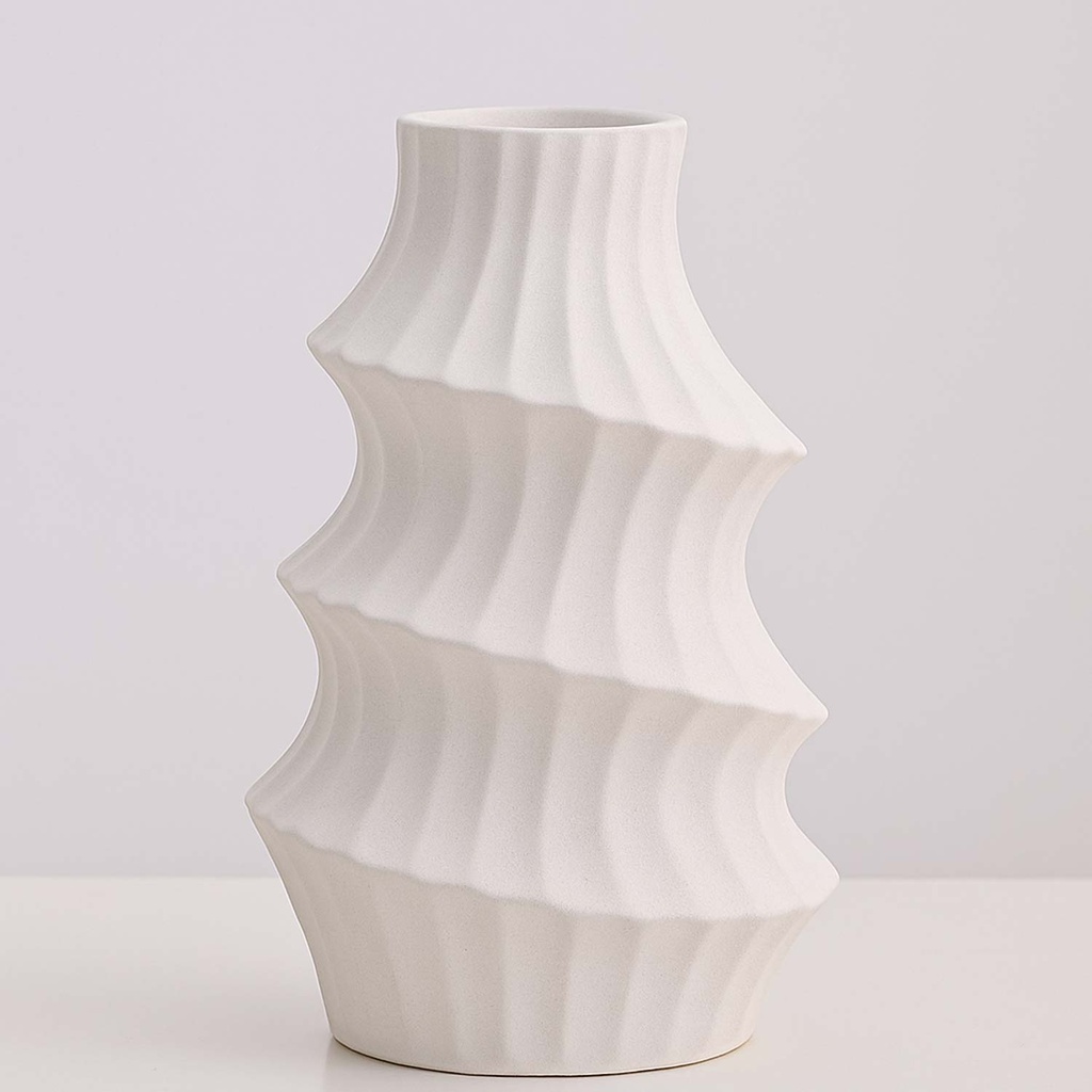 360 HOME VASE CERAMIC WHITE MATT H25.5 WD14 D5.5