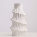 360 HOME VASE CERAMIC WHITE MATT H30.5 WD17  D6.5