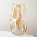 360 HOME VASE GLASS 16*27.5 AMBER MIRROR