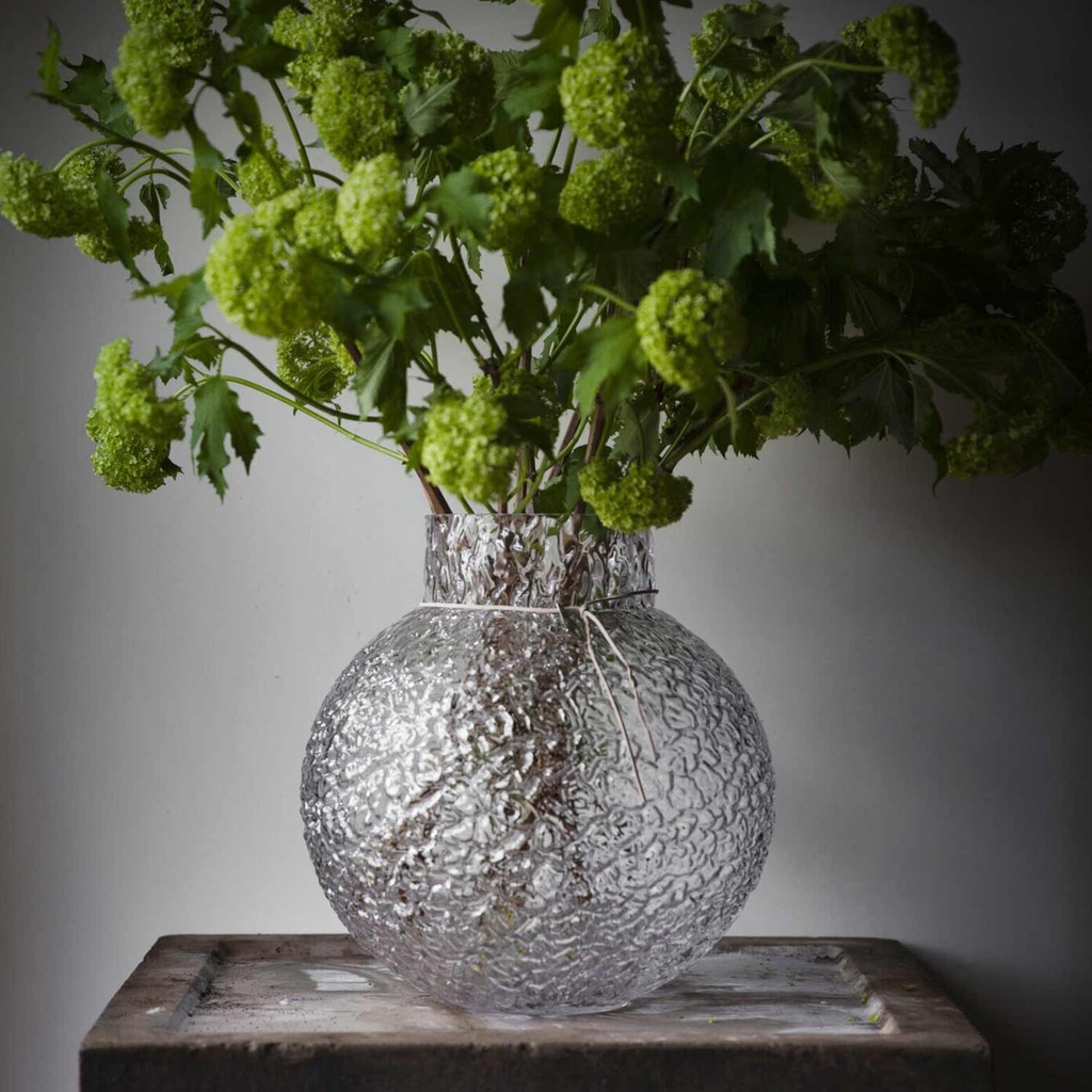 360 HOME VASE GLASS CLEAR 21*22