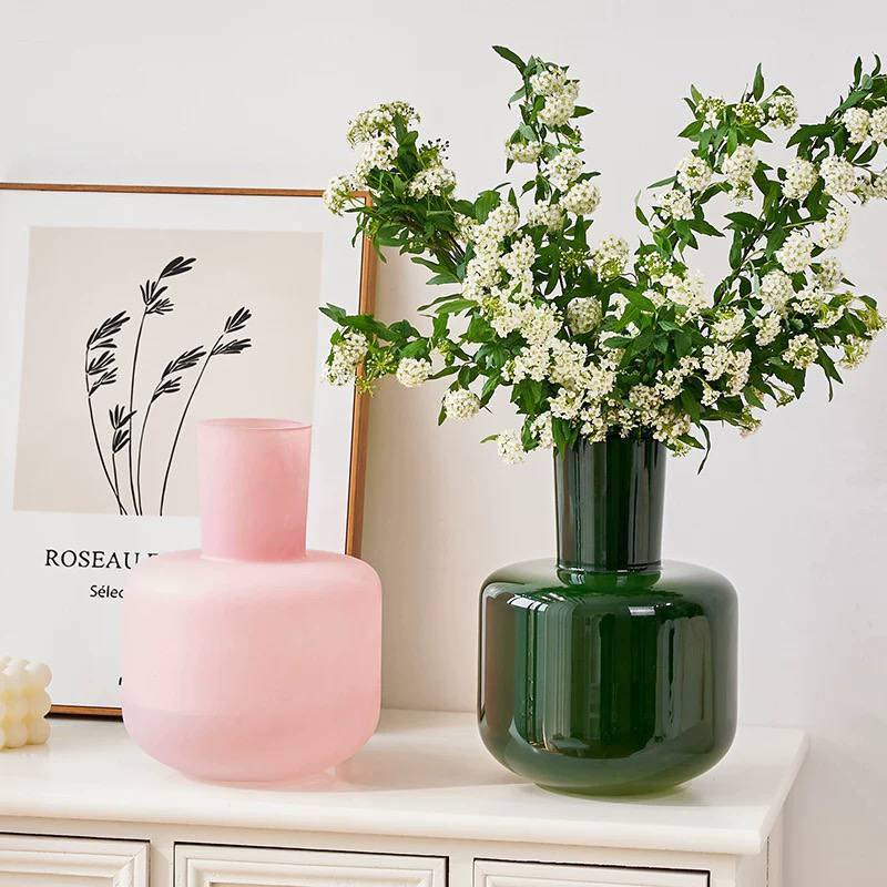 360 HOME VASE GLASS COLORED 15*24.5CM SHORT