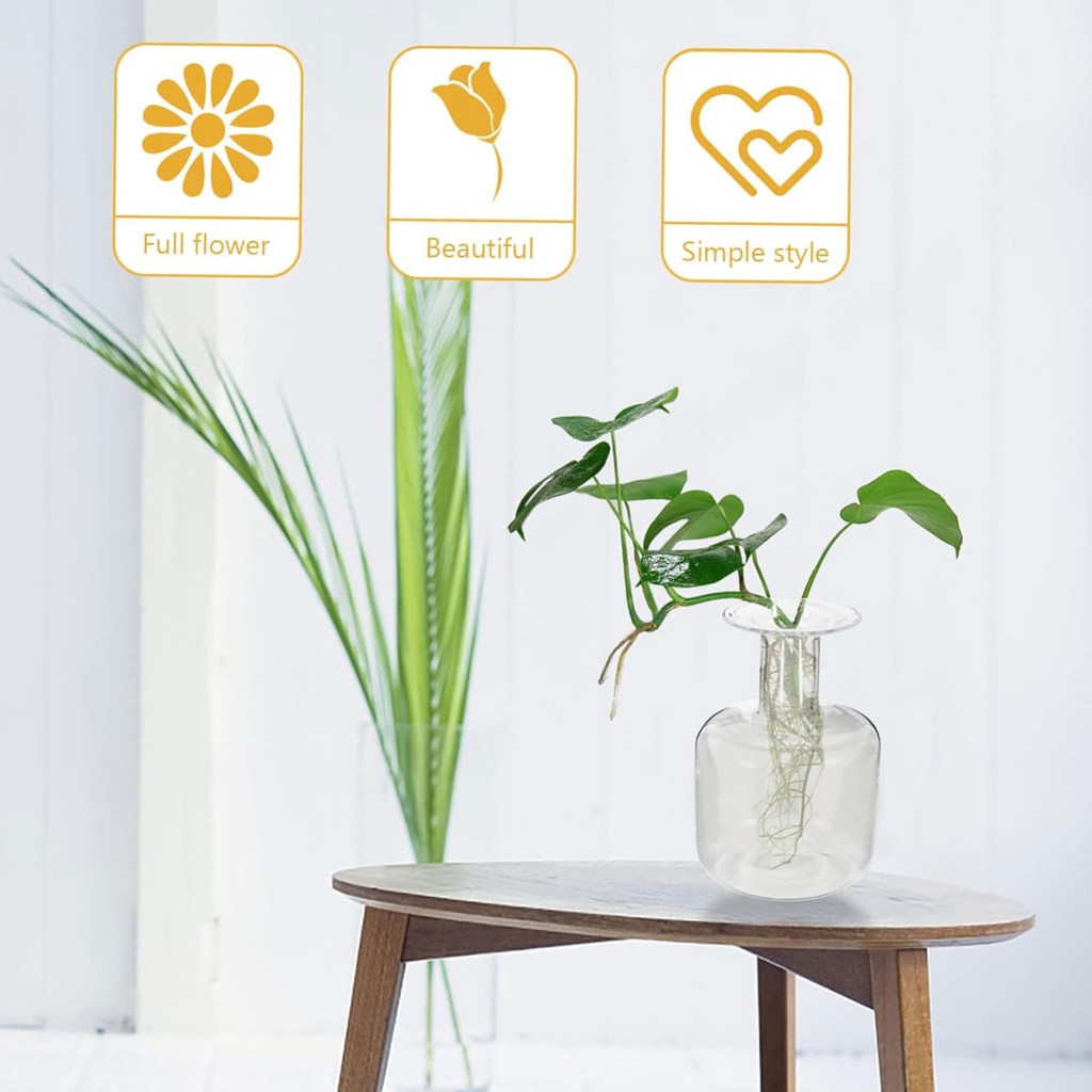 360 HOME VASE GLASS HYDROPONIC 7*10.5CM