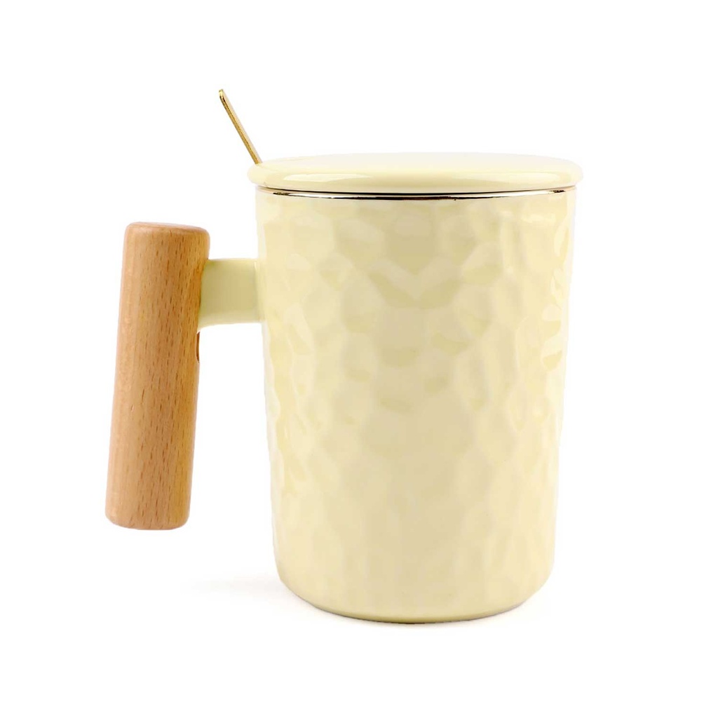 360 HOME WOOD CYLINDRIC WOOD HANDLE YELLOW