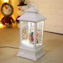 360 HOME CHRISTMAS LANTERN LIGHTHOUSE 18*18*41CM WHITE +OLD MAN AND REINDEER