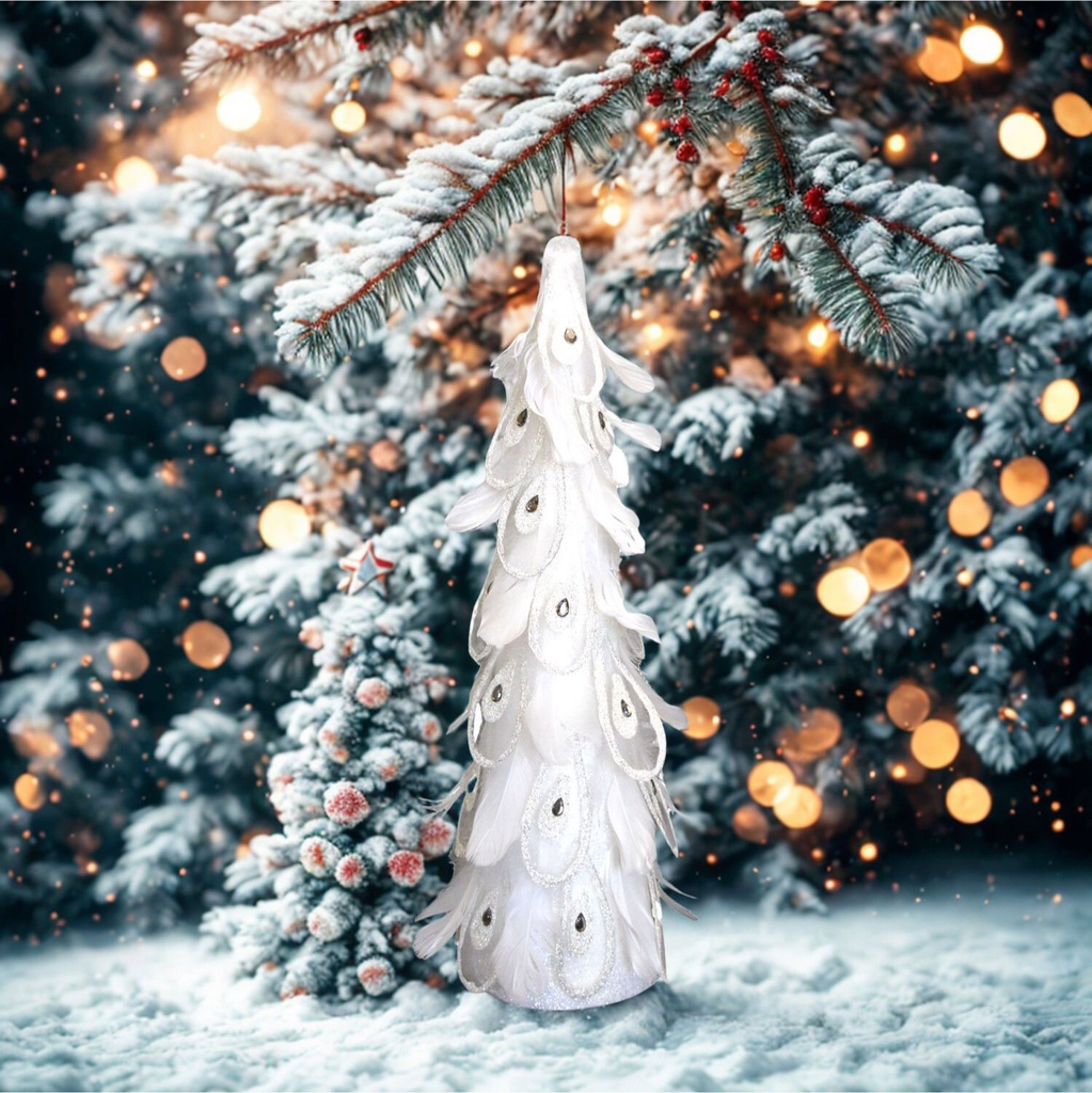 360 HOME CHRISTMAS DECORATION H:52CM CONICAL SHAPE TEXTURED BRANCHES