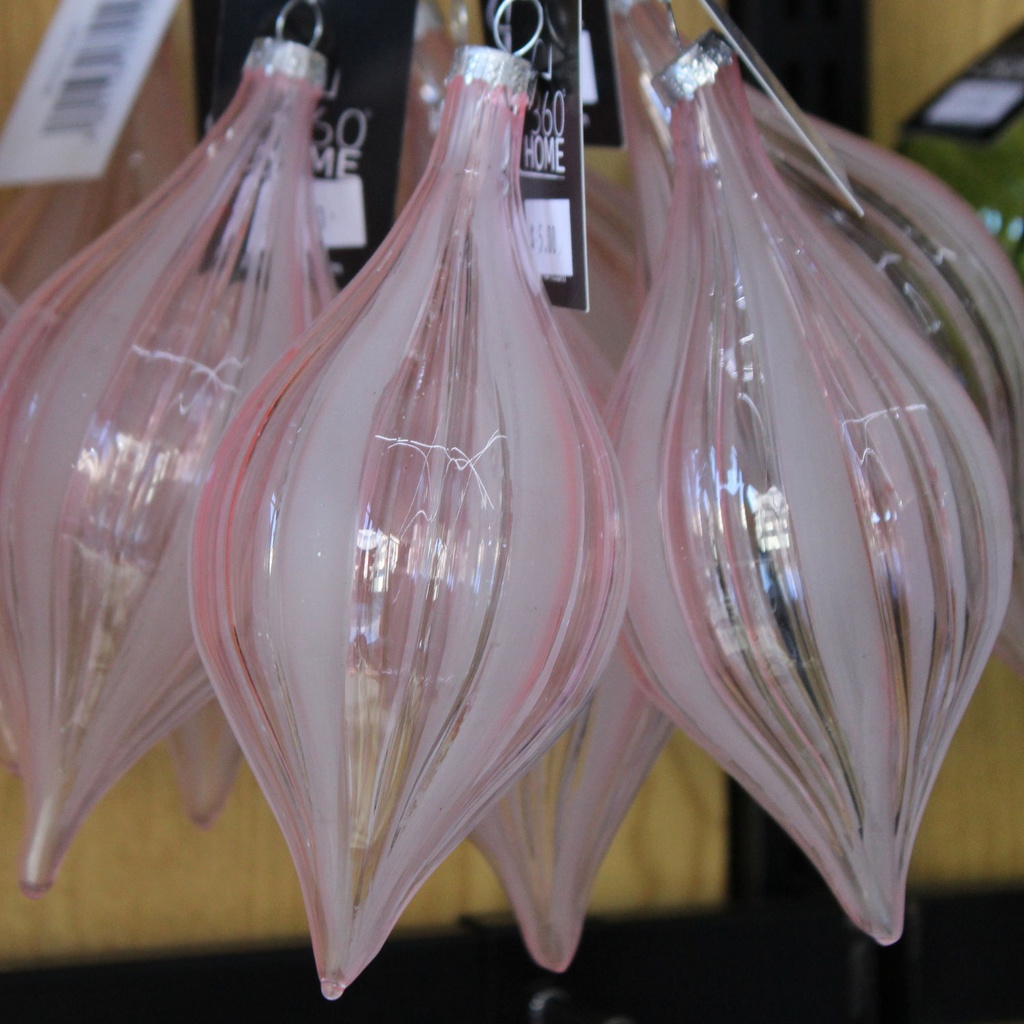 360 HOME CHRISTMAS DECORATION 7*7*15CM ORNAMENT PINK HANGING