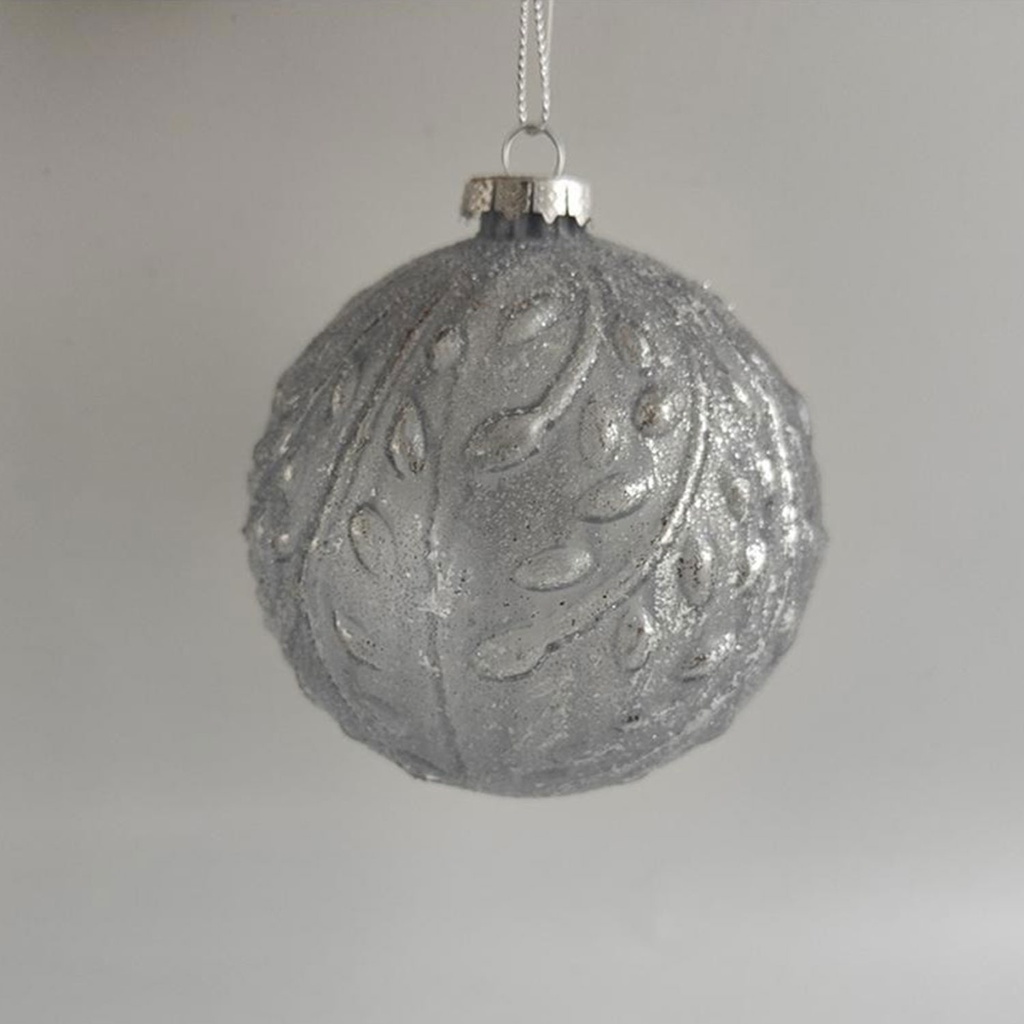 360 HOME CHRISTMAS DECORATION 10*10*10CM ORNAMENT GREY HANGING