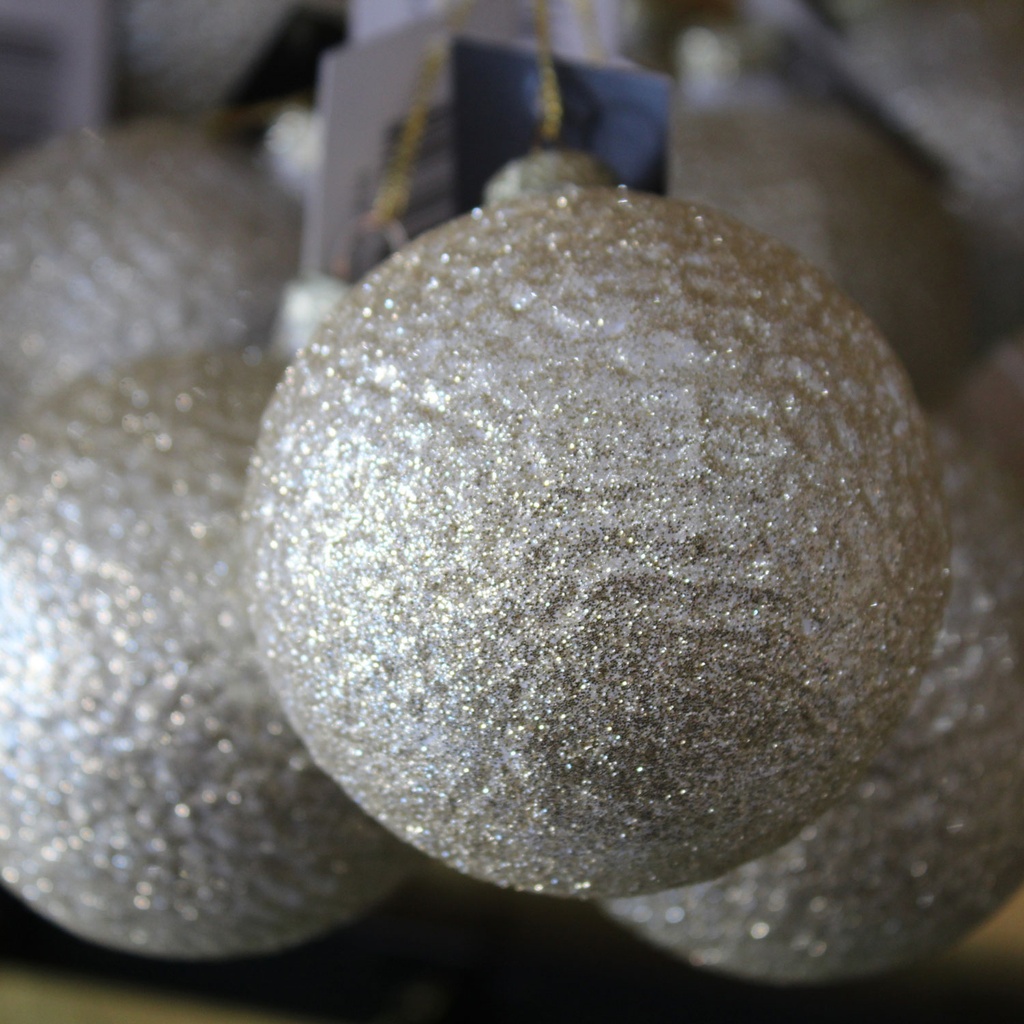 360 HOME CHRISTMAS DECORATION 8*8*8CM ORNAMENT LIGHT BROWN HANGING