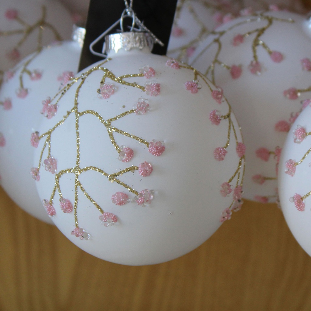 360 HOME CHRISTMAS DECORATION 8*8*8CM ORNAMENTPINK HANGING