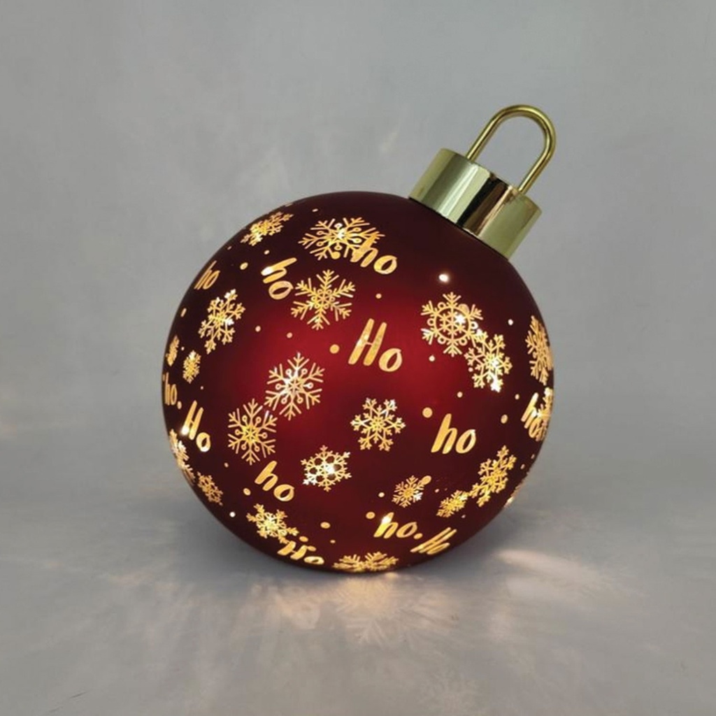 360 HOME CHRISTMAS DECORATION 17*18*21.5CM burgundy  table decoration with LED light  2Ax2pc