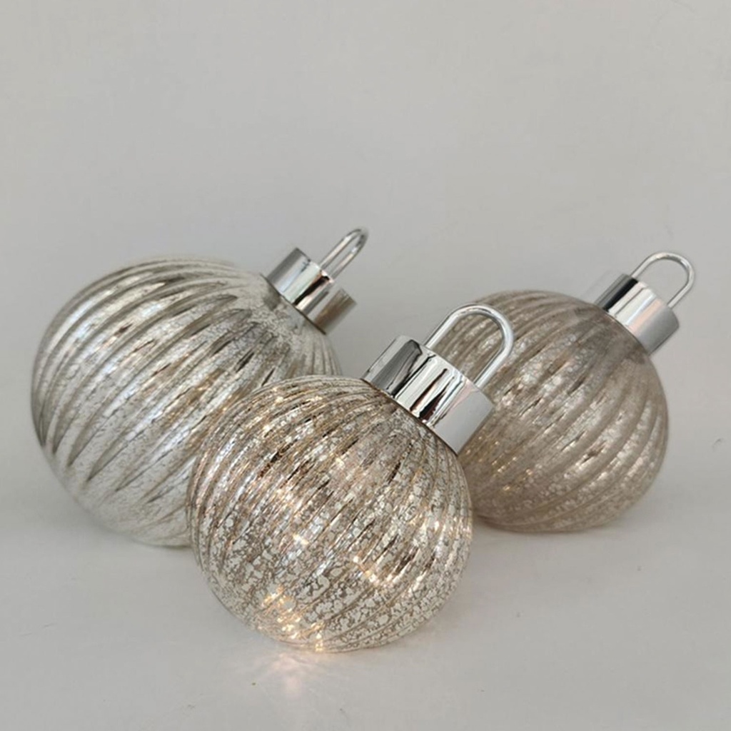 360 HOME CHRISTMAS DECORATION 17*18*21.5CM anti-silver  table decoration with LED light  2Ax2pcs