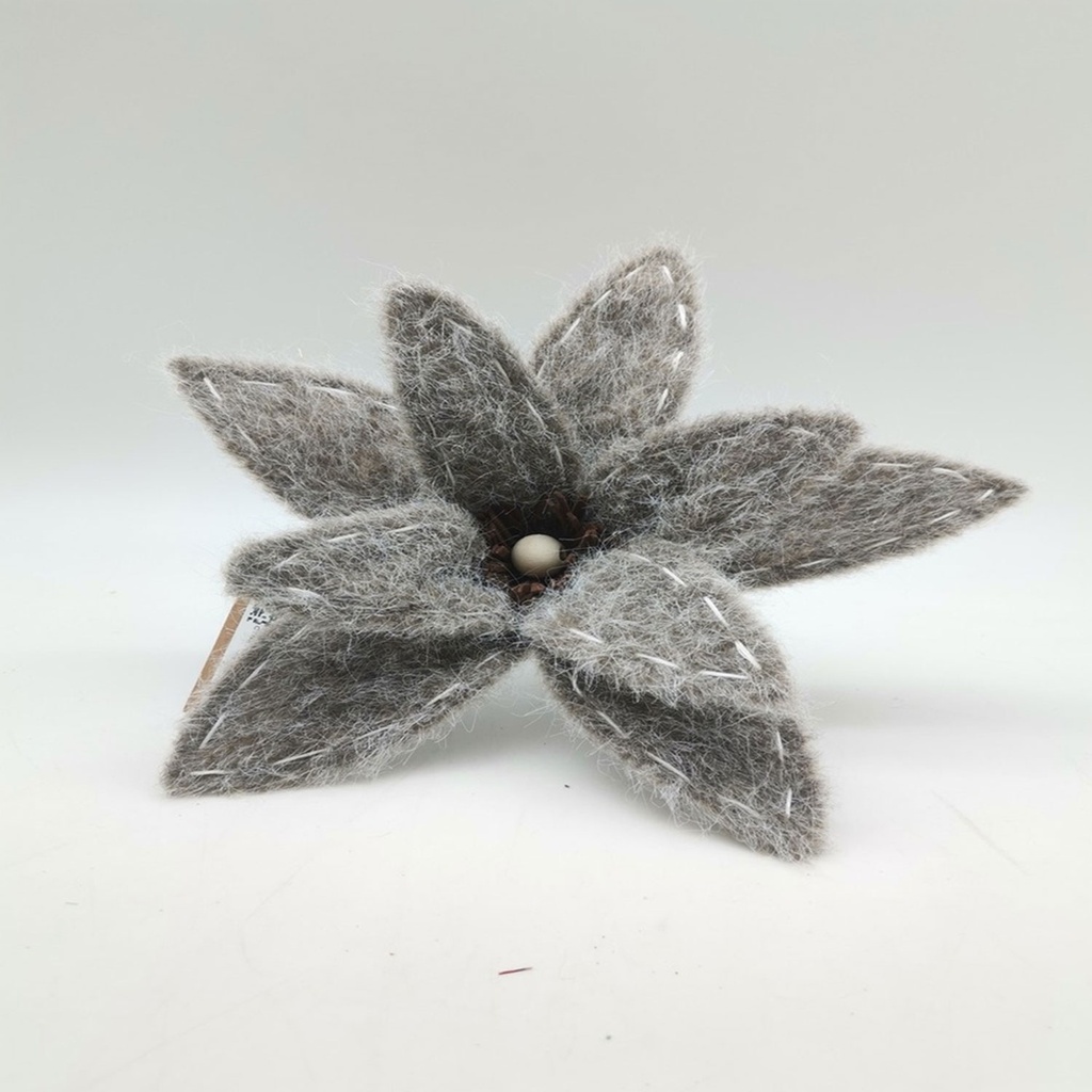 360 HOME CHRISTMAS DECORATION 23*0*23CM ORNAMENT FLOWER WITH CLIP