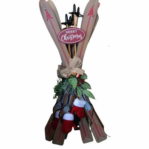 360 HOME CHRISTMAS DECORATION 12.2*2.36*29.53" HANGING WOODEN