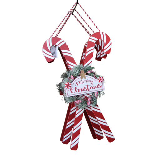 360 HOME CHRISTMAS DECORATION 10.75*1.375*17.375” HANGING WOODEN