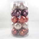 360 HOME CHRISTMAS DECORATION PLASTIC BALL 8cm*25pcs,10matt10pearl