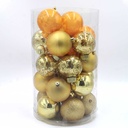360 HOME CHRISTMAS DECORATION PLASTIC BALL 8cm*25pcs,5shiny5matt5glitter5pet silk 5 pet glitter