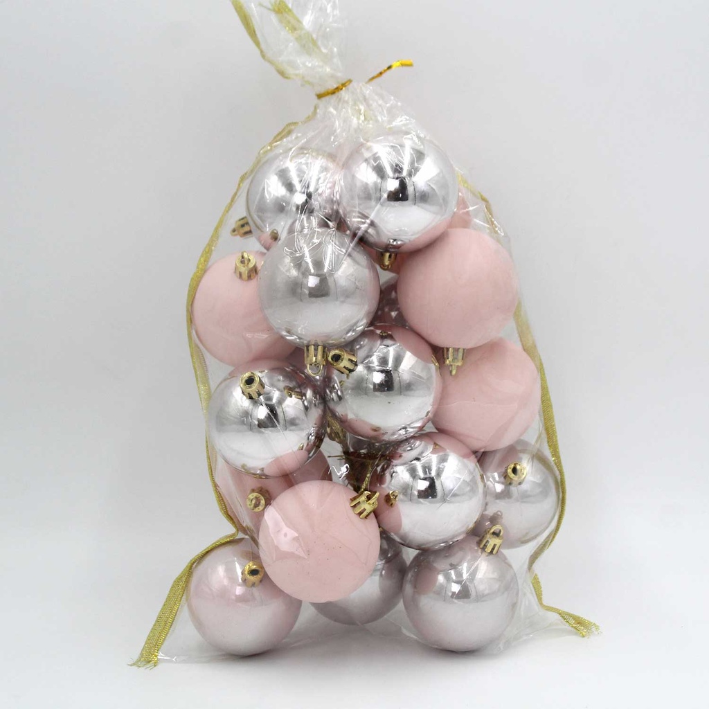 360 HOME CHRISTMAS DECORATION PLASTIC ASSORTMENT EMBOSSED BALL 6cm*20pcs,7shiny7pearl6lime