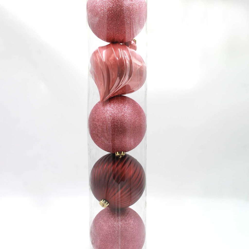 360 HOME CHRISTMAS DECORATION PLASTIC ASSORTMENT EMBOSSED BALL 15cm*2pcs,matt;onion 15cm*1pc,dark pearl;15cm*3pcs,glitter