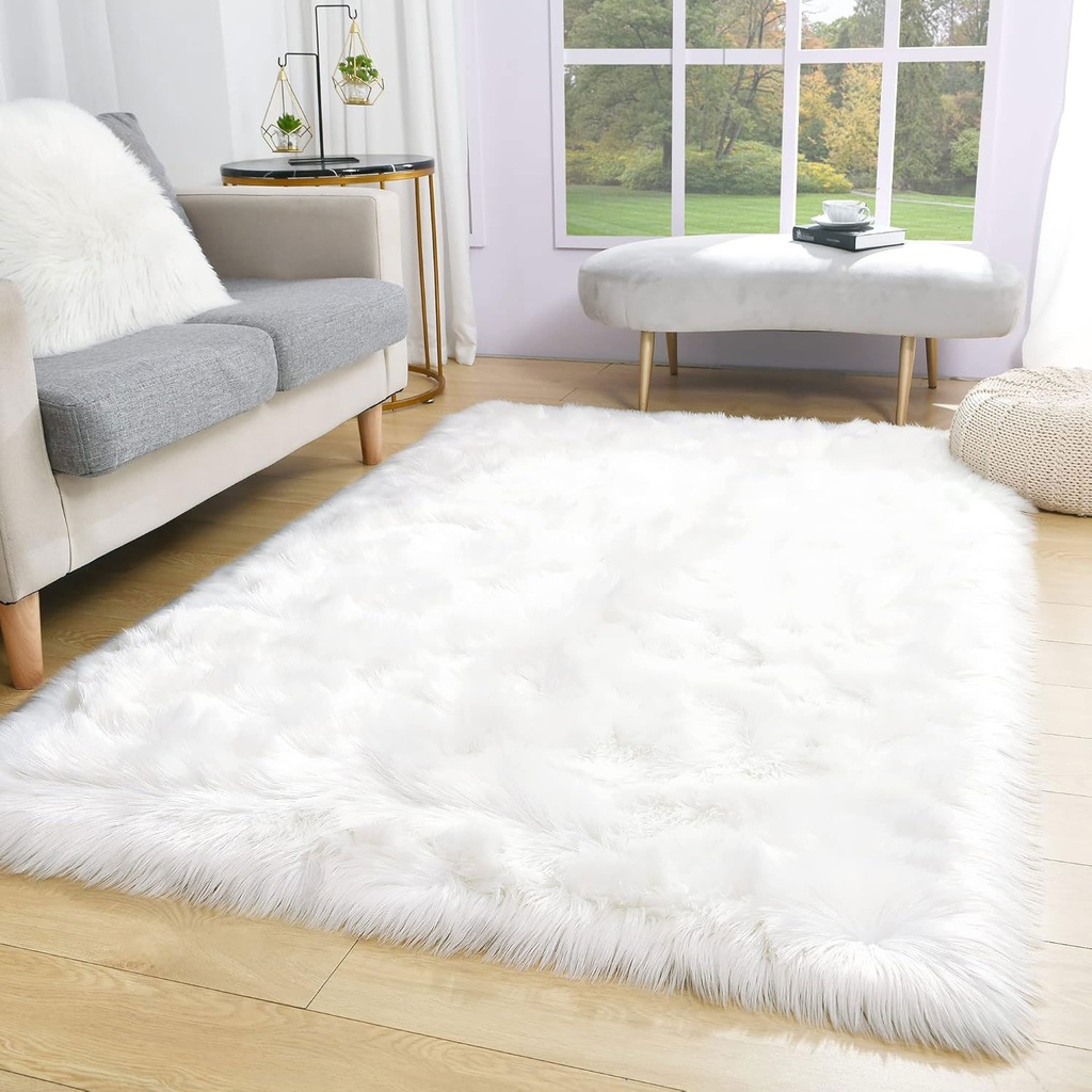 360 HOME FLOOR MAT RECTANGULAR WHITE 60*120CM