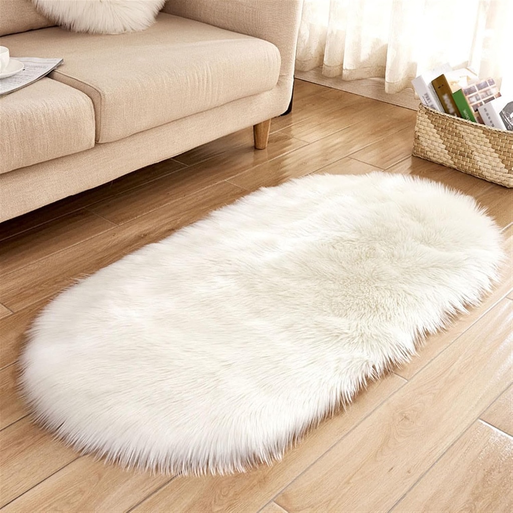 360 HOME FLOOR MAT OVAL WHITE 50*80CM