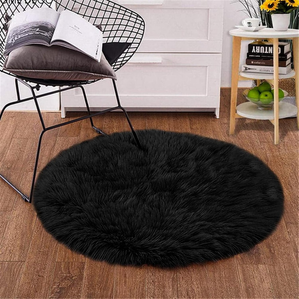 360 HOME FLOOR MAT ROUND BLACK 60*60cm
